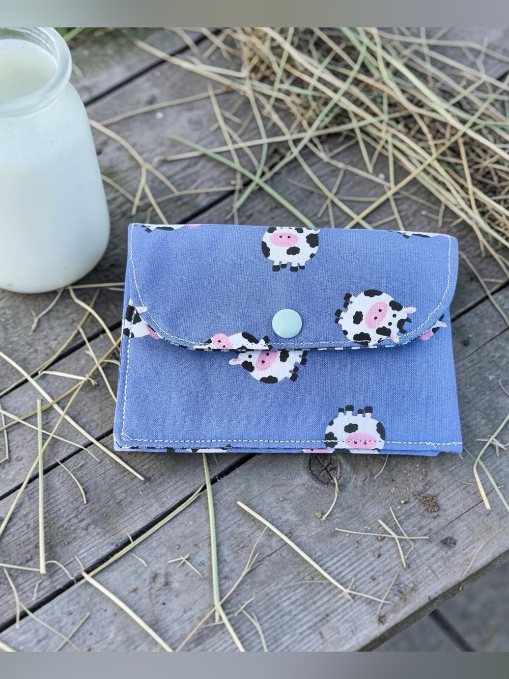 Cow Theme Wallet Gift Card Holder New Handmade by Darling Darce